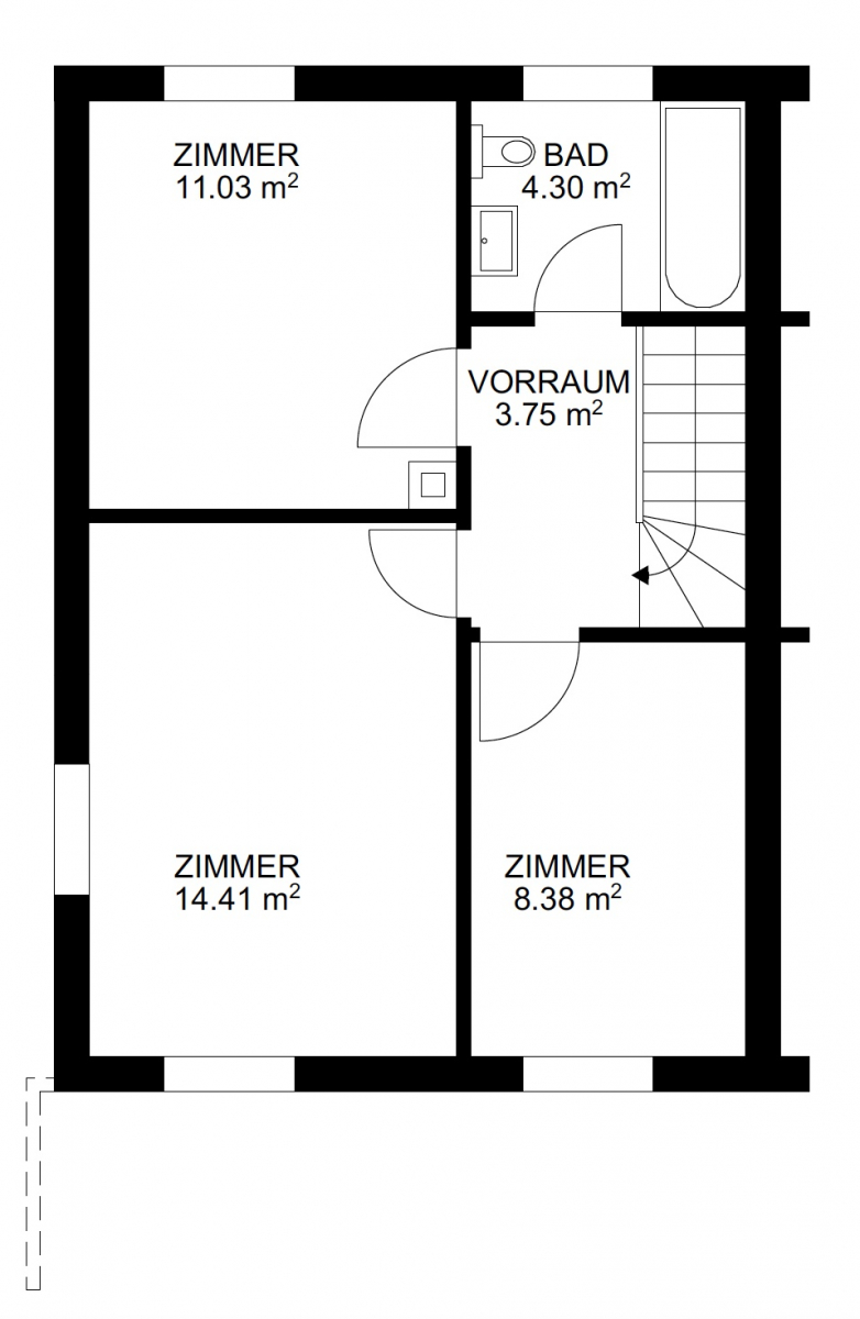 Obergeschoss ca. 42 m²